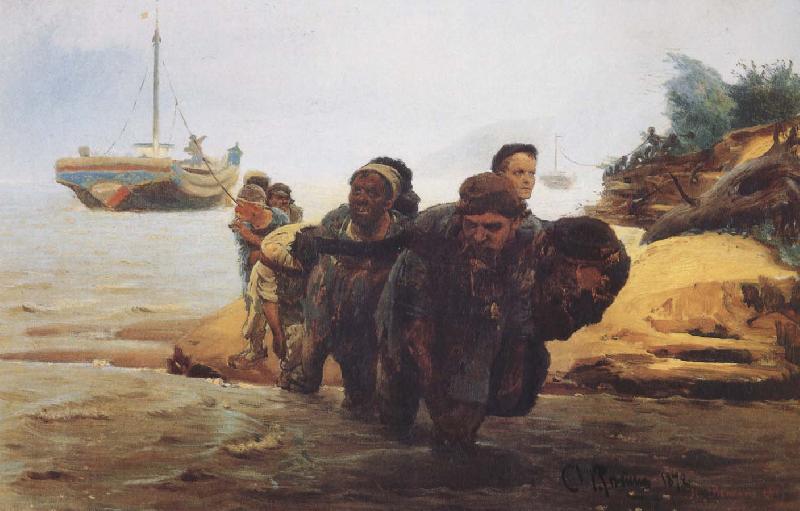 Ilia Efimovich Repin Boat tracker China oil painting art